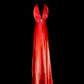 Sexy Prom Dress Red V-neck Backless Pleated Long Prom Dress Evening Dress Gala Dress  D3169