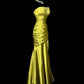 Stunning Prom Dress Strapless Pleated Long Prom Dress Mermaid Evening Dress Birthday Party Dress  D3170