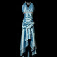 Charming Prom Dress V-neck Pleated Tiered Long Prom Dress Evening Dress Birthday Party Dress  D3171