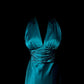 Elegant Prom Dress V-neck Pleated Long Prom Dress Evening Dress Birthday Party Dress  D3172