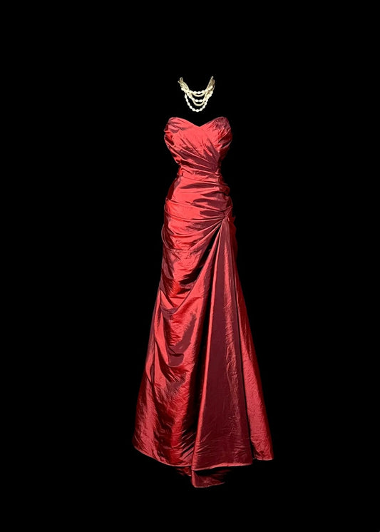 Charming Prom Dress A Line Sweetheart Pleated Long Prom Dress Birthday Party Dress D3173