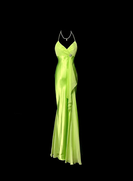 Stunning Prom Dress Halter Pleated Long Prom Dress Birthday Party Dress  D3175