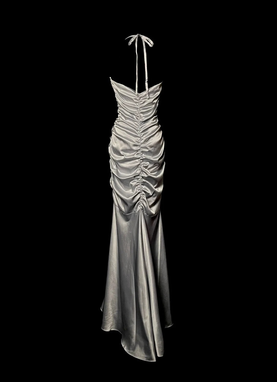Stunning Prom Dress V-neck Pleated Long Mermaid Prom Dress Birthday Party Dress D3176