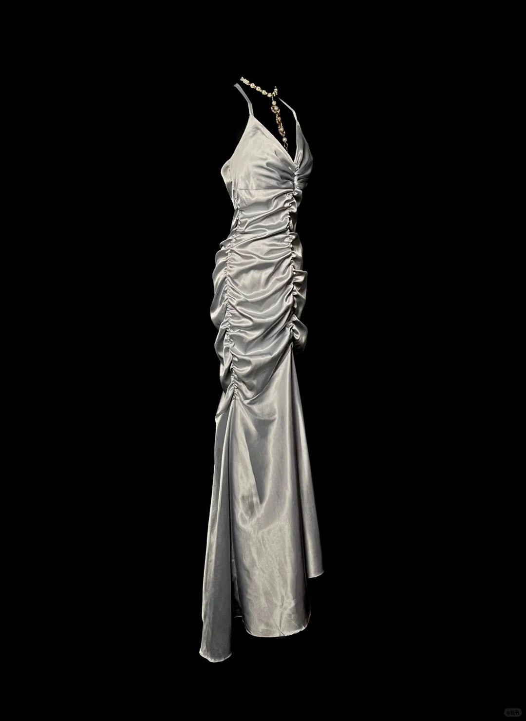 Stunning Prom Dress V-neck Pleated Long Mermaid Prom Dress Birthday Party Dress D3176