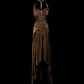 Gorgeous Prom Dress Halter Pleated Asymmetrical Hem Long Prom Dress Evening Dress   D3177
