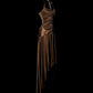 Gorgeous Prom Dress Halter Pleated Asymmetrical Hem Long Prom Dress Evening Dress   D3177