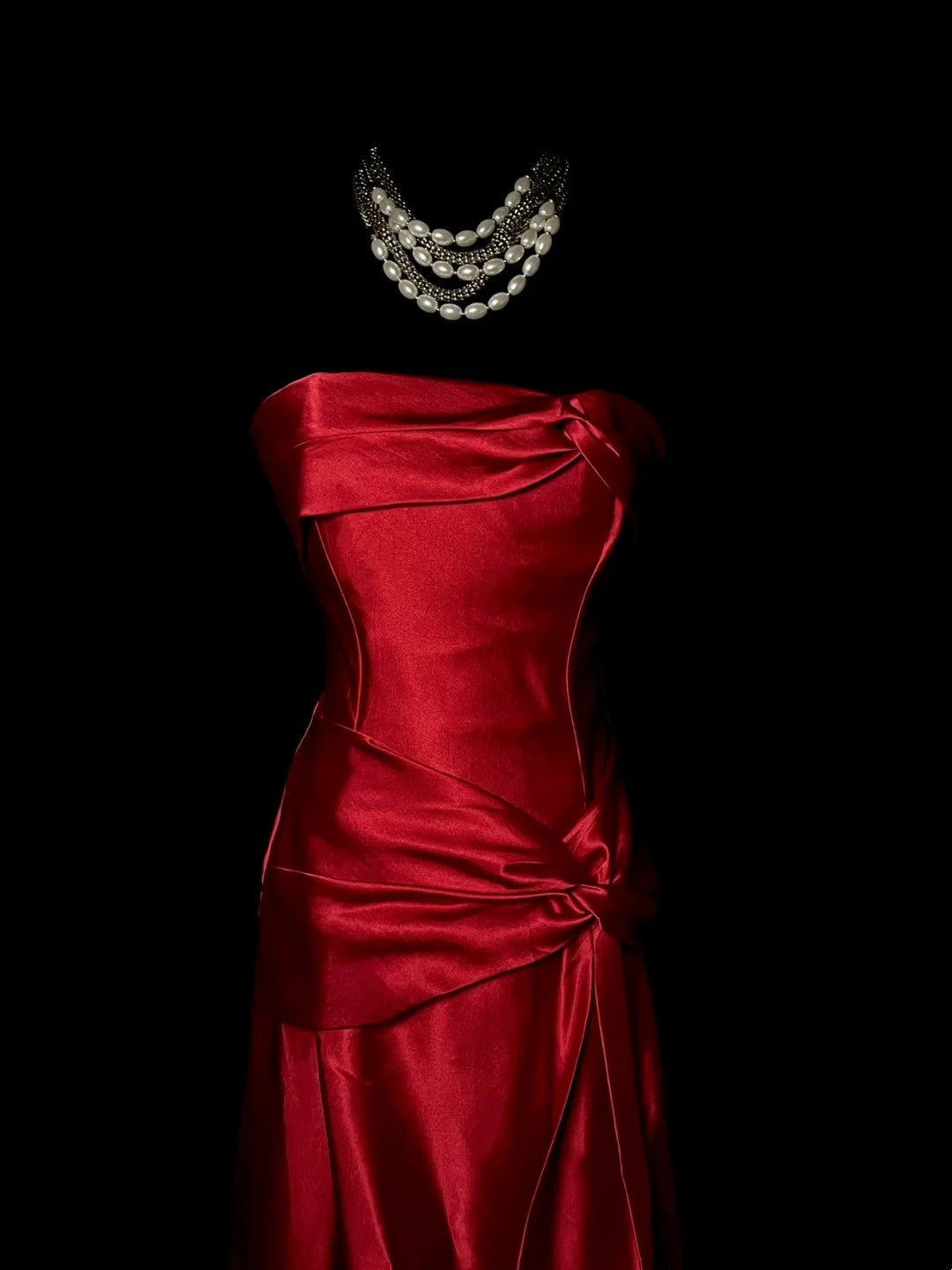 Elegant Prom Dress Strapless Pleated Long Prom Dress Evening Dress Birthday Party Dress  D3179