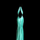 Beauty Prom Dress Halter Pleated Long Mermaid Prom Dress Evening Dress Party Dress  D3180