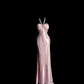 Sweet Prom Dress Light Pink Halter Long Prom Dress Evening Dress Birthday Party Dress  D3182