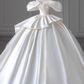 Robe de mariée élégante à épaules dénudées et plissée D3186