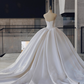 Robe de mariée élégante sans bretelles, robe de mariée plissée D3192
