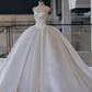 Robe de mariée élégante sans bretelles, robe de mariée plissée D3192
