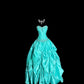 Hübsches Ballkleid mit herzförmigem Ausschnitt, Plissee, Ballkleid, Abendkleid, Quinceanera-Kleid D3198