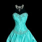 Hübsches Ballkleid mit herzförmigem Ausschnitt, Plissee, Ballkleid, Abendkleid, Quinceanera-Kleid D3198