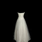 Minimalist Wedding Dress A Line Strapless Pleated Tulle Wedding Dress  D3224