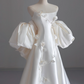 Beauty Wedding Dress A Line Strapless Floral Wedding Dress  D3226