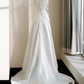 Elegant Wedding Dress A Line Strapless Pleated Wedding Dress D3229