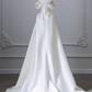 Elegant Wedding Dress A Line Off Shoulder Pleated Wedding Dress D3231