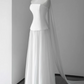 Charming Wedding Dress A Line Strapless Pleated Tulle Wedding Dress D3232