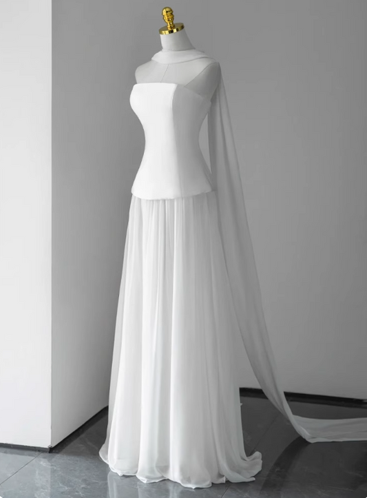 Charming Wedding Dress A Line Strapless Pleated Tulle Wedding Dress D3232