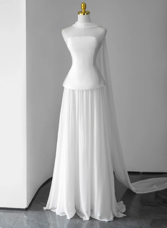 Charming Wedding Dress A Line Strapless Pleated Tulle Wedding Dress D3232
