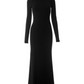 Robe minimaliste noire à col haut pour femme, tenue décontractée pour le travail au quotidien, D3236