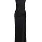 Robe sexy noire à col haut pour femme, tenue décontractée, tenue de travail quotidienne, D3237