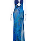 Beauty Women Dress Spaghetti Straps Slit Birthday Outfits Long Seaside Party Dress  D3241