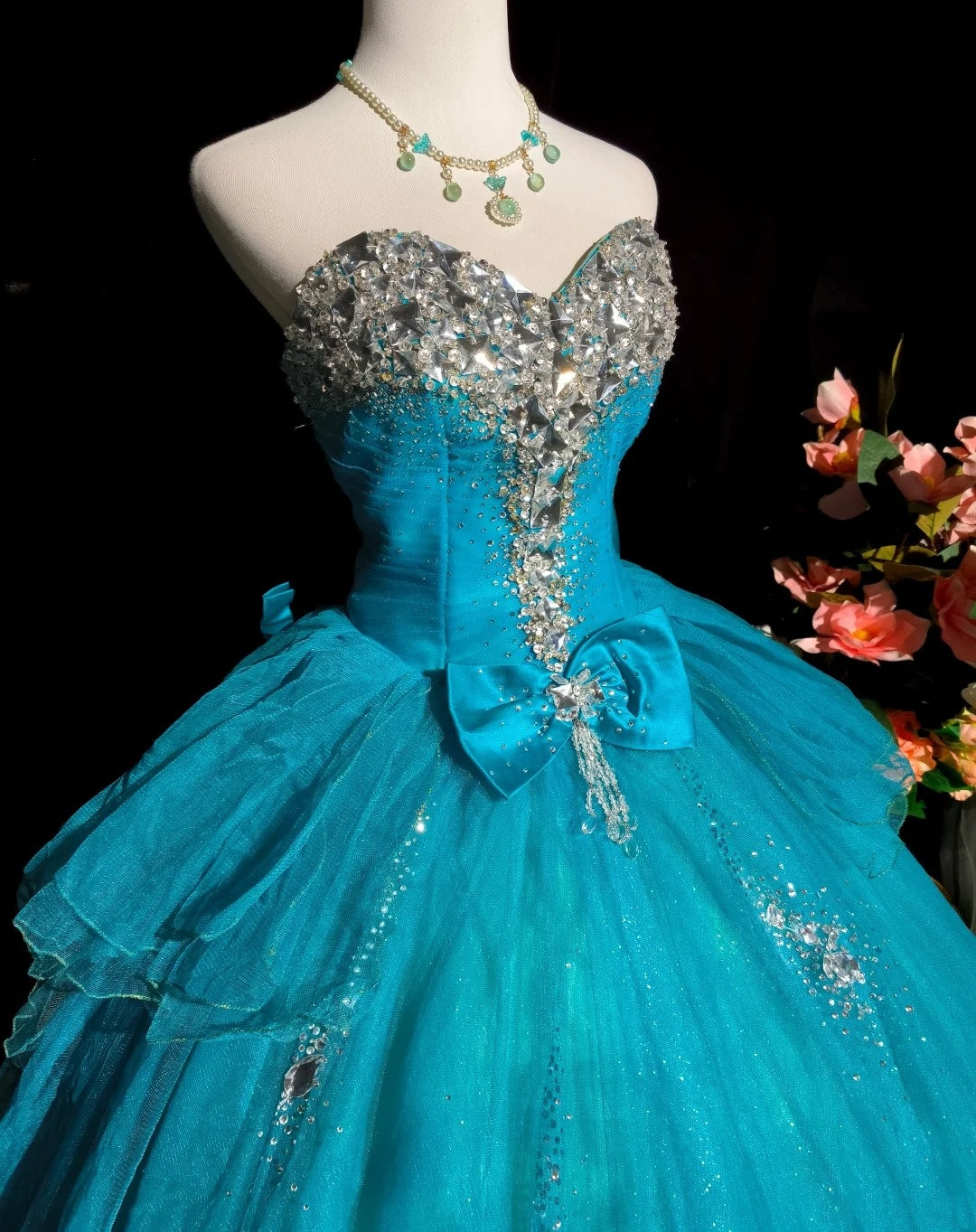 Pretty Prom Dress Sweetheart Tulle Ball Gown Sweet 16 Dress Birthday Outfits    D3242