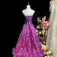 Elegant Prom Dress A Line Strapless Pleated Evening Dress Birthday Party Outfits    D3243