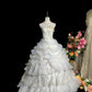 Elegant Wedding Dress Strapless Pleated Tiered Wedding Dress  D3246