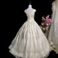 Vintage Wedding Dress V-neck Pleated Wedding Dress  D3251