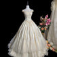 Vintage Wedding Dress V-neck Pleated Wedding Dress  D3251