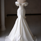 Elegant Wedding Dress Off Shoulder Pleated Mermaid Wedding Dress  D3252