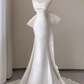 Beauty Wedding Dress Strapless Bowknot Pleated Mermaid Wedding Dress  D3259