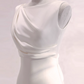 Minimalist Wedding Dress Pleated Backless Wedding Dress  D3263