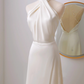 Elegant Wedding Dress A Line Halter Wedding Dress D3264