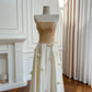 Shiny Prom Dress A Line Strapless Flower Birthday Party Outfits Cocktail Dress     D3268