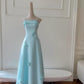 Pretty Prom Dress Baby Blue A Line Spaghetti Straps Birthday Party Dress     D3270