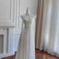 Elegant Prom Dress White High Collar Pleated Long Birthday Party Outfits Cocktail Dress  D3275