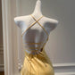 Popular Prom Dress Halter Pleated Asymmetrical Hem Birthday Party Outfits Cocktail Dress  D3280
