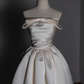 Newest Wedding Dress A Line Strapless Pleated Wedding Dress D3285