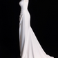 Minimalist Wedding Dress Spaghetti Straps Slit Mermaid Wedding Dress D3286