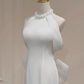 Elegant Wedding Dress Halter Bowknot Mermaid Wedding Dress D3287