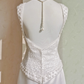 Elegant Wedding Dress Crew Neck Backless Beading Wedding Dress D3288