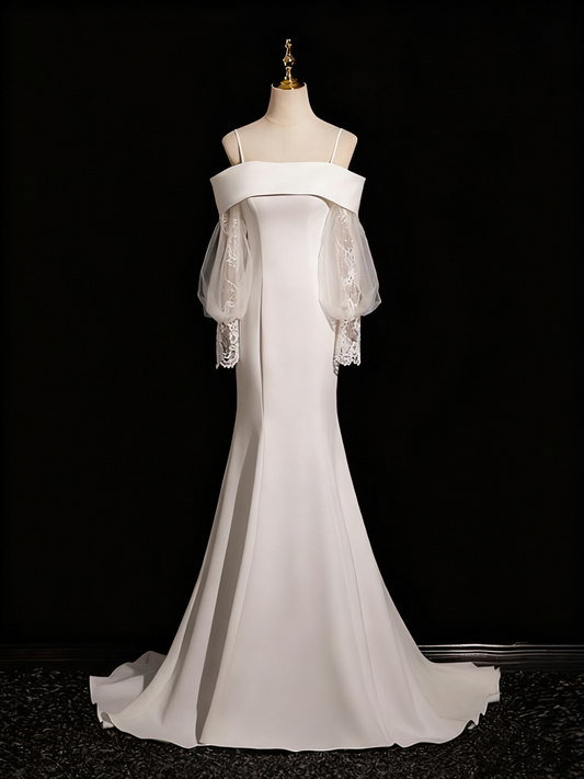 Charming Wedding Dress Off Shoulder Mermaid Wedding Dress D3291