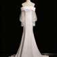 Charming Wedding Dress Off Shoulder Mermaid Wedding Dress D3291