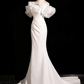 Charming Wedding Dress Off Shoulder Ruffle Pleated Mermaid Wedding Dress D3292
