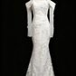 Pretty Wedding Dress Strapless Long Sleeve Mermaid Wedding Dress D3293