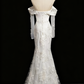 Pretty Wedding Dress Strapless Long Sleeve Mermaid Wedding Dress D3293
